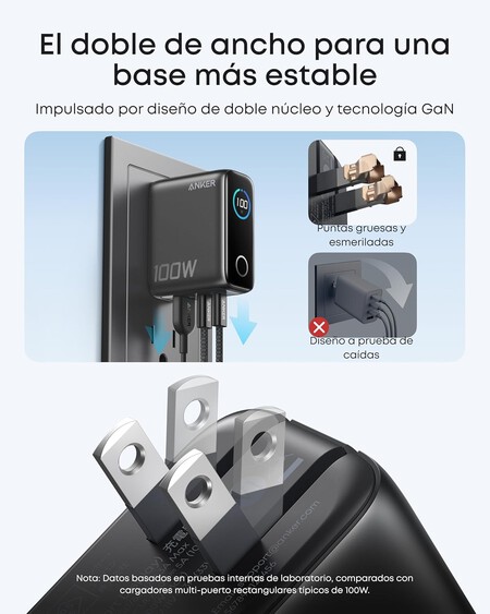 Anker 100w Cargador Tipo C Gan Ultra Compacto