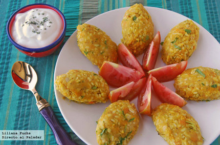 Kibbeh de lentejas rojas y bulgur con calabaza. Receta