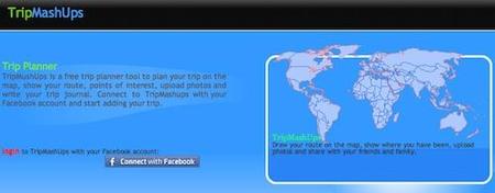 TripMashUps, comparte tus rutas de viaje en Facebook