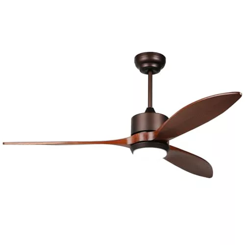 reiga Ventilador de techo exterior de madera maciza
