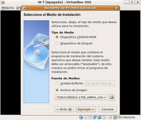 Asistente instalación sistema operativo