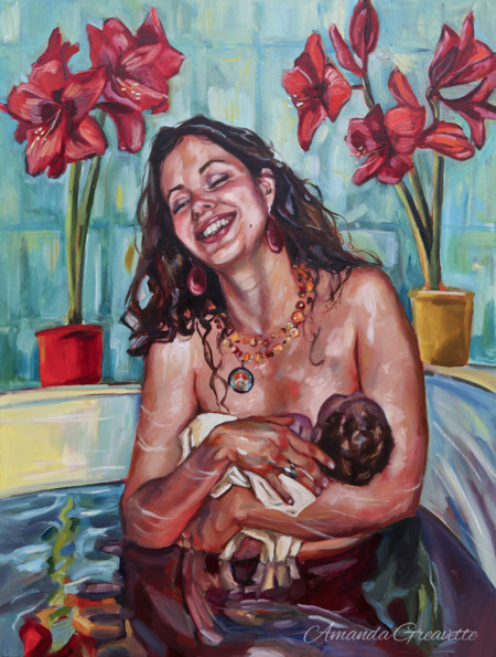 31 poderosas pinturas que expresan la belleza del embarazo y el nacimiento