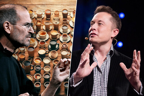 Steve Jobs e Elon Musk talvez tiveram a mesma ideia? Imagem: Internet