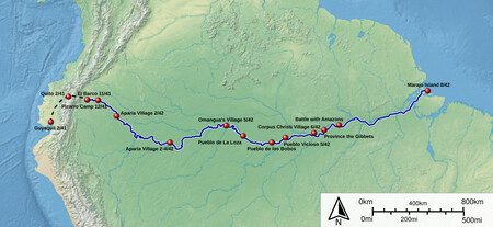 Francisco De Orellana Amazon River Voyage 1541 1542 Svg