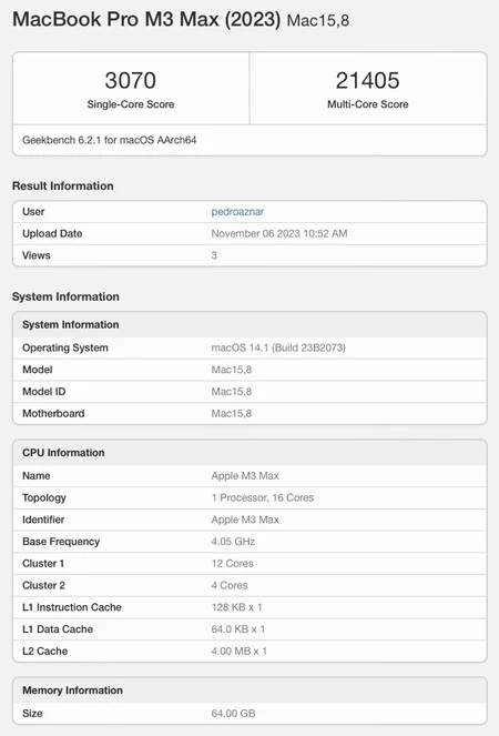 MacBook Pro M3 ファーストインプレッション 001