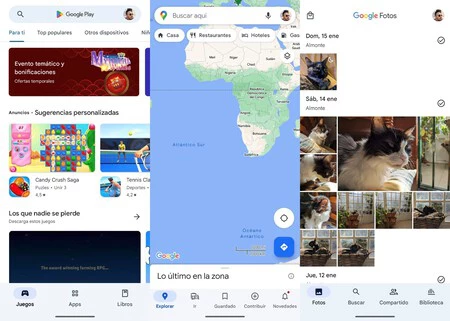 サイドメニューを残して、プレイ、マップ、写真がマテリアルユーに適応されます