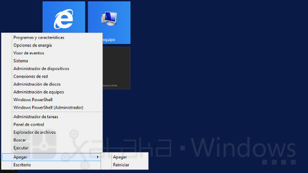 Desde el botón de inicio de Windows 8.1 se puede apagar el equipo