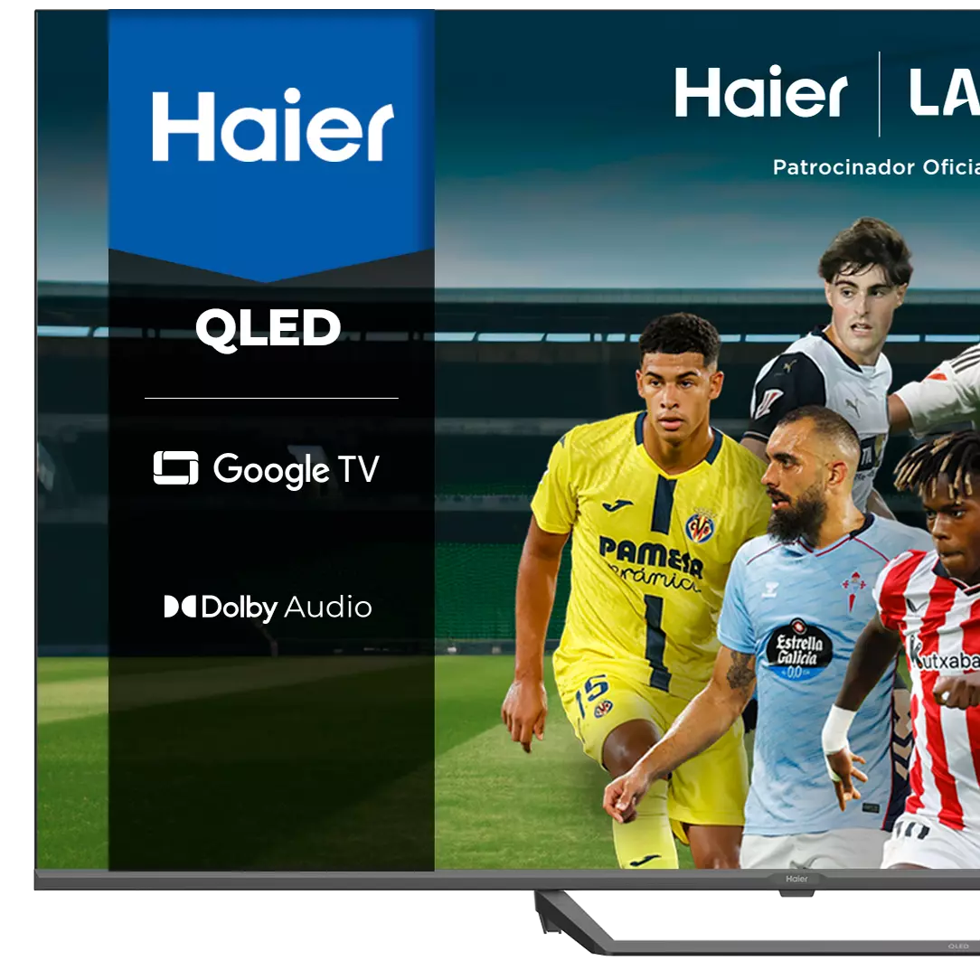 TV QLED 65" - Haier S80E Series H65S80EUX, Smart TV (Google TV), HDR 4K, Direct LED, Dolby Audio, Dbx-tv, Negro
