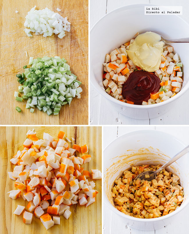 Ensalada de Surimi. Receta de primavera