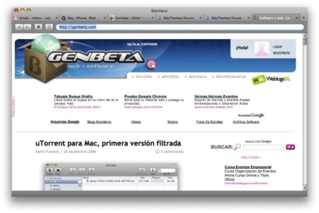 Stainless, navegador multiproceso para Mac