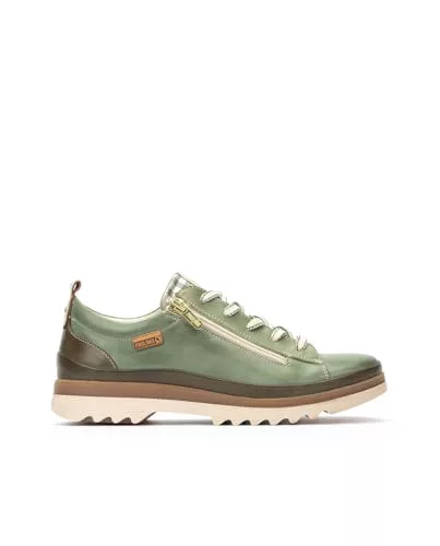 Pikolinos Vigo Deportivos Mujer | en Cuero | Memory Foam | Verde