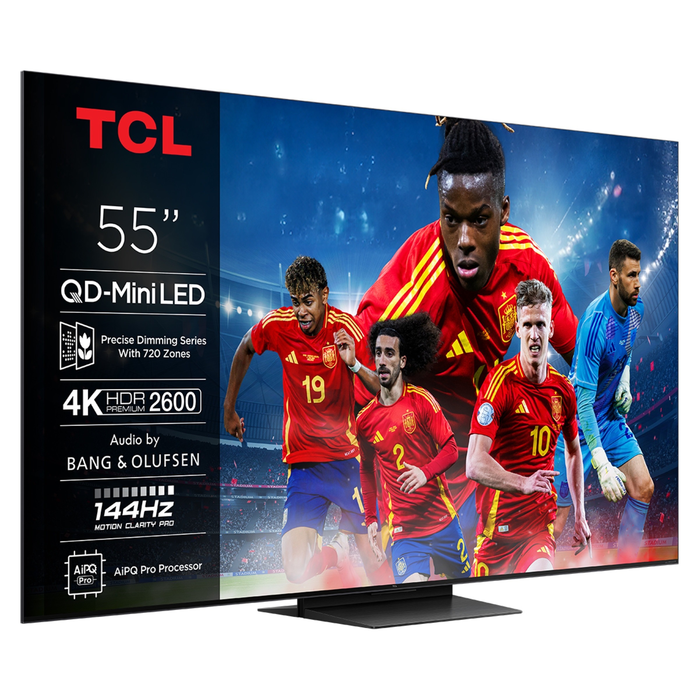 TCL - TV QD-Mini LED 139,7 cm (55') TCL 55C7K, 4K HDR Premium 2600, Smart TV con Google TV, control por voz.