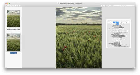 EXIFデータを含む画像の例。いつ、どのカメラで作成されたかがわかります。