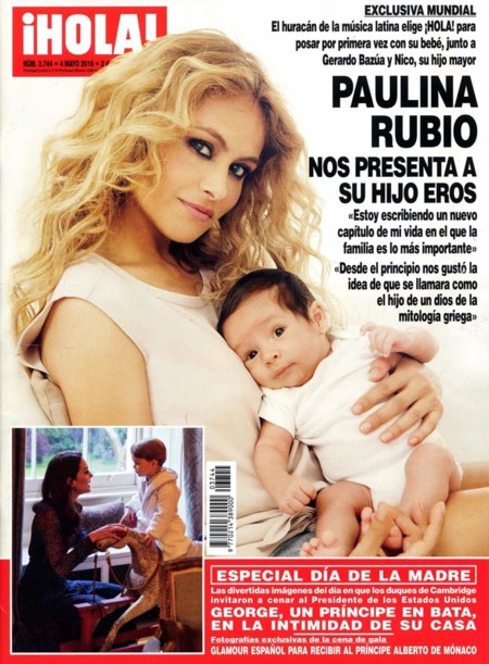 Paulina Rubio presume de hijo en portada
