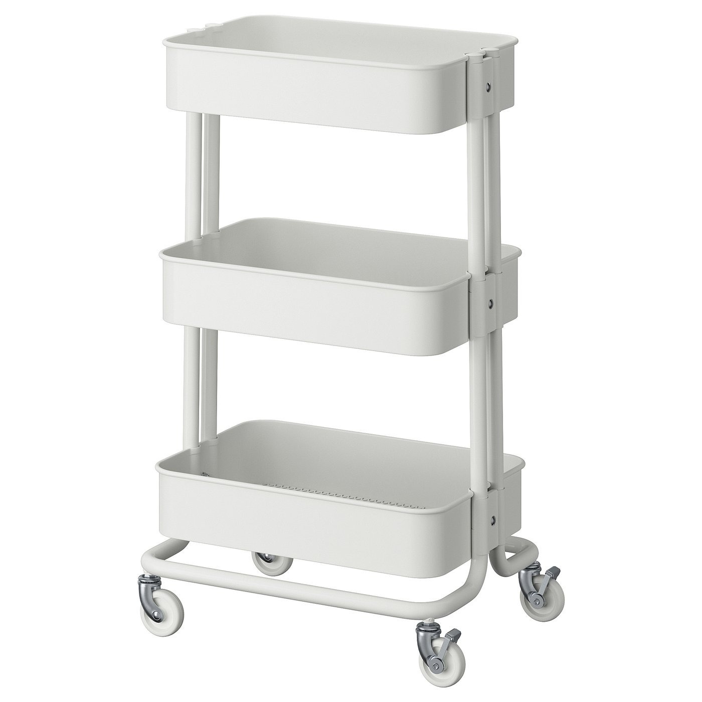 RÅSKOG - Carrito, blanco, 35x45x77 cm