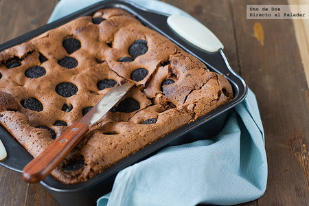 Brownie de galletas Oreo. Receta