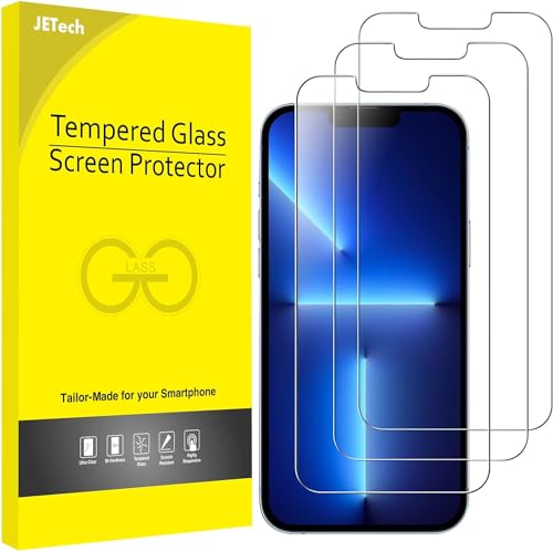 JETech Protector de Pantalla para iPhone 16e 2025, iPhone 13/13 Pro 6,1 Pulgadas, Cristal Vidrio Templado, 3 Unidades