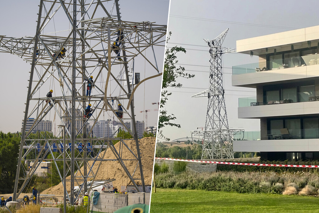 Indignación en La Moraleja: han instalado una torre de alta tensión al lado de la mayor urbanización de lujo de Madrid
