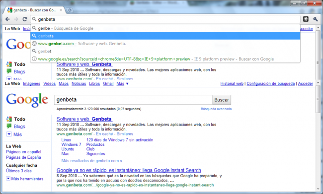 Instant en Google Chrome
