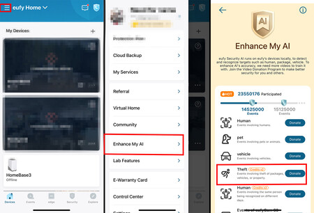 Tipos Donaciones Eufy