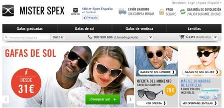 Mister Spex, gafas y lentillas más económicas suscribiéndose a su Newsletter
