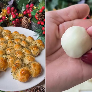 La receta más fácil de Navidad es también la más vistosa: un arbolito de hojaldre y queso perfecto para hacer con niños