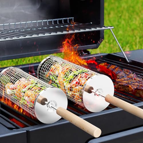 ivtivfu Cesta de Parrilla Rodadora