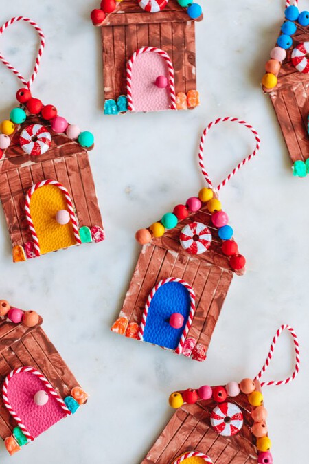 Popsicle Stick Gingerbread House Ornaments 7 700x1050