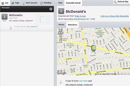Rummble, recomienda sitios a través de tu móvil