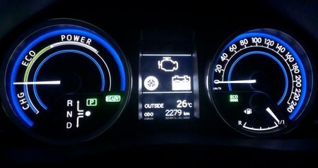 Toyota Auris Touring Sport Hibrido, panel instrumentación