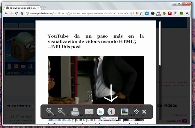La interfaz de iReader.