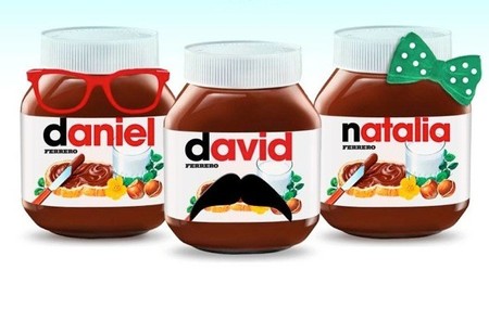 Las etiquetas personalizadas de Nutella con el nombre del dueño en el bote