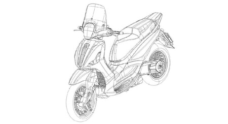 Nueva Moto De Tres Ruedas Y Suspension Monobrazo De Piaggio001