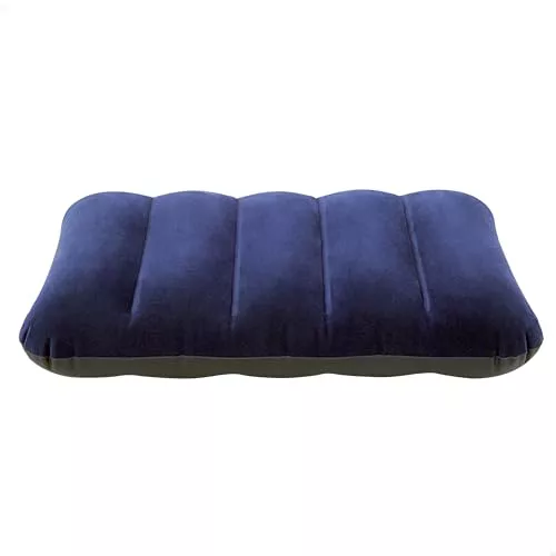 Intex 68672 - Almohada Hinchable flocada, 43 x 28 x 9 cm, Color Azul