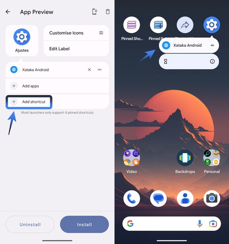 Capturas Pinned Shortcuts 2