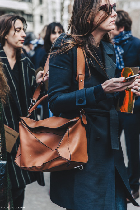 Pfw Paris Fashion Week Fall 2016 Street Style Collage Vintage Loewe Puzzle