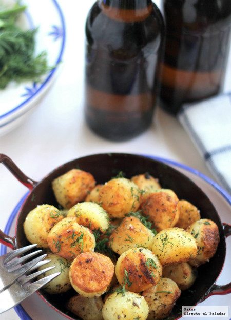 Bolitas de patata al estragón para acompañar los platos de pescado, la mejor receta de guanición