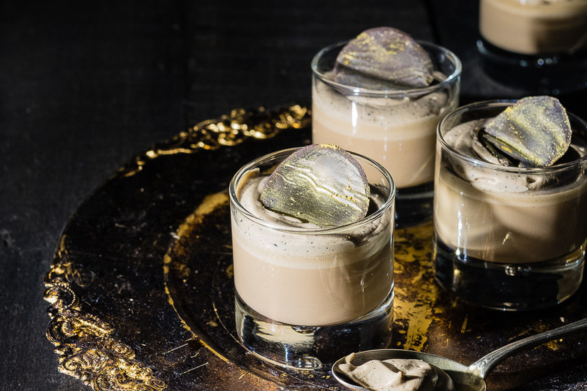 Pannacotta cremosa de café y mascarpone. Receta