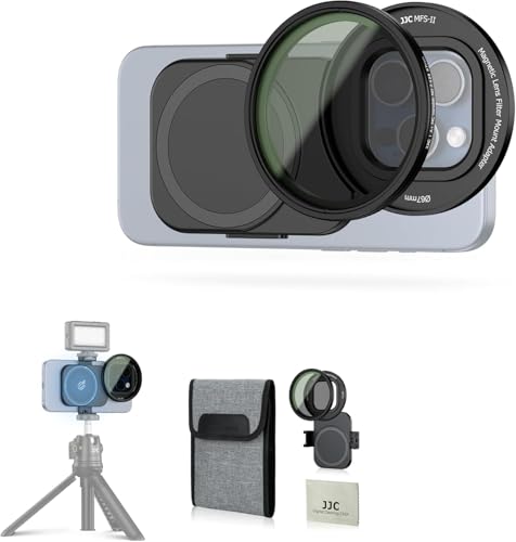 JJC Adaptador de Filtro Magnético para Teléfono de 67 mm con Filtro ND2-128 (7 Pies) para iPhone 14/15/16 Pro/Plus/Max Series