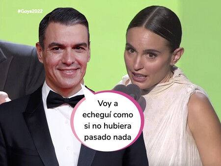 Verónica Echegui le lanza un brutal mensaje a Pedro Sánchez tras recibir su premio Goya: "De verdad, tómatelo en serio"