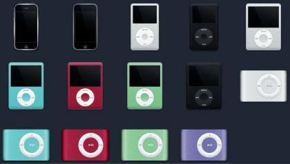 Iconos de los nuevos iPod de Louie Mantia