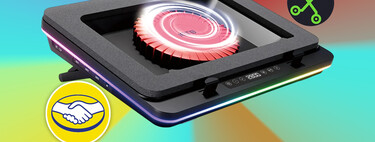 Esta es de las bases enfriadoras para laptop más premium del mercado: potencia regulable, luz RGB y HUB USB-C  