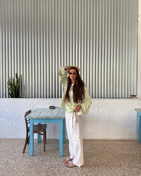 Camiseta Manga Larga Rayas Zara Pija Otono Invierno Rosa