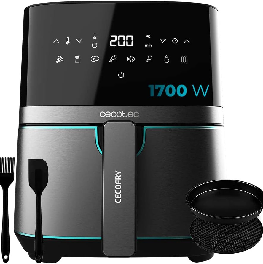 Cecofry Full InoxBlack 5500 Pro Freidora sin Aceite de 5,5 L de Aire Caliente