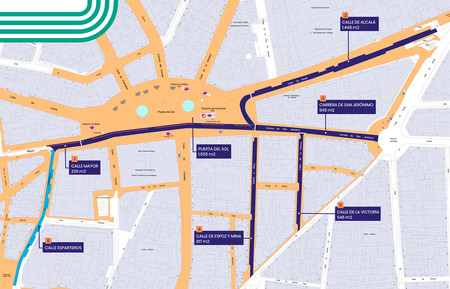 Puerta Del Sol Pedestrian Street Map