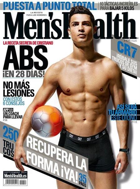 Cristiano Ronaldo luce esa pedazo de tableta en Men's Health