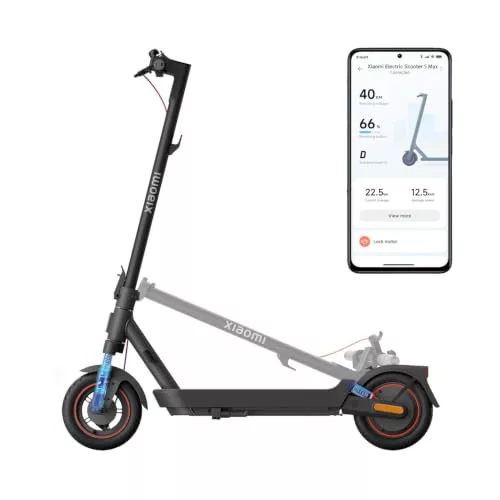 Xiaomi Electric Scooter 5 MAX ES+Speaker - Potencia máxima de 1000 W - 400 W, Autonomía de 60 km, Bluetooth 4.1 BLE o Superior, Carga Completa en Solo 3 Horas (Versión ES)