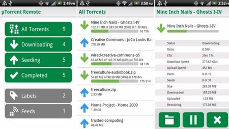uTorrent Remote para Android, gestiona y visualiza tus descargas desde el móvil