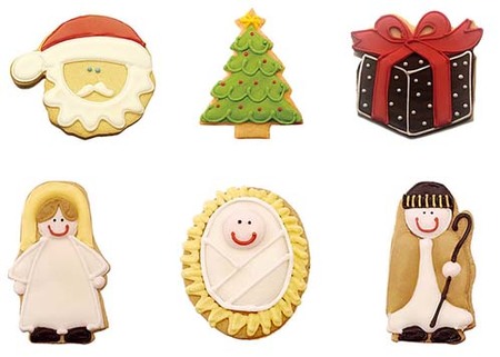 Galletas artesanas con motivos navideños