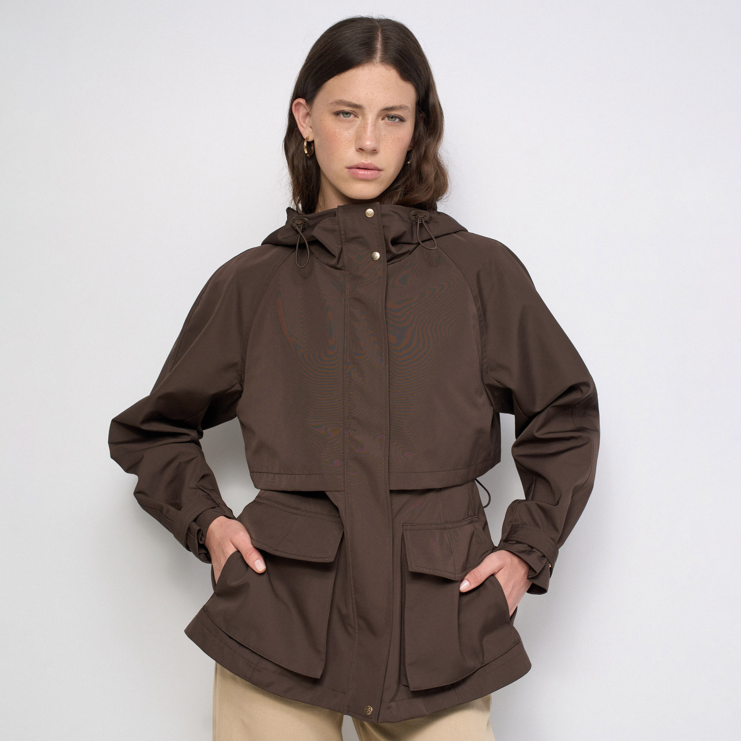 Parka impermeable de mujer - Salsa Jeans - Marrón